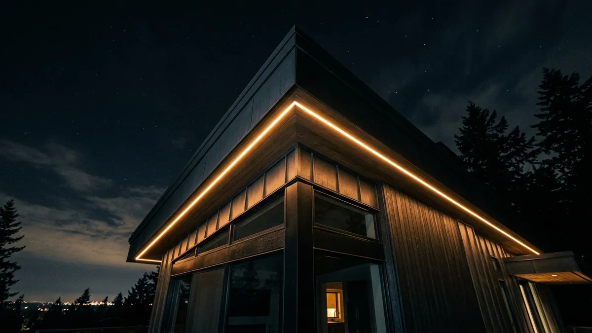 Permanent Holiday Lighting using WLED and Custom J-Channel Mounts